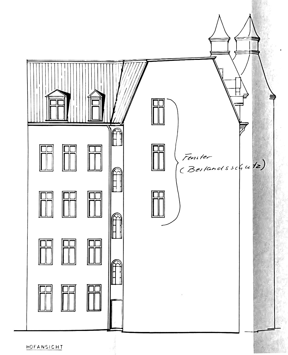 Querschnitt Hofansicht