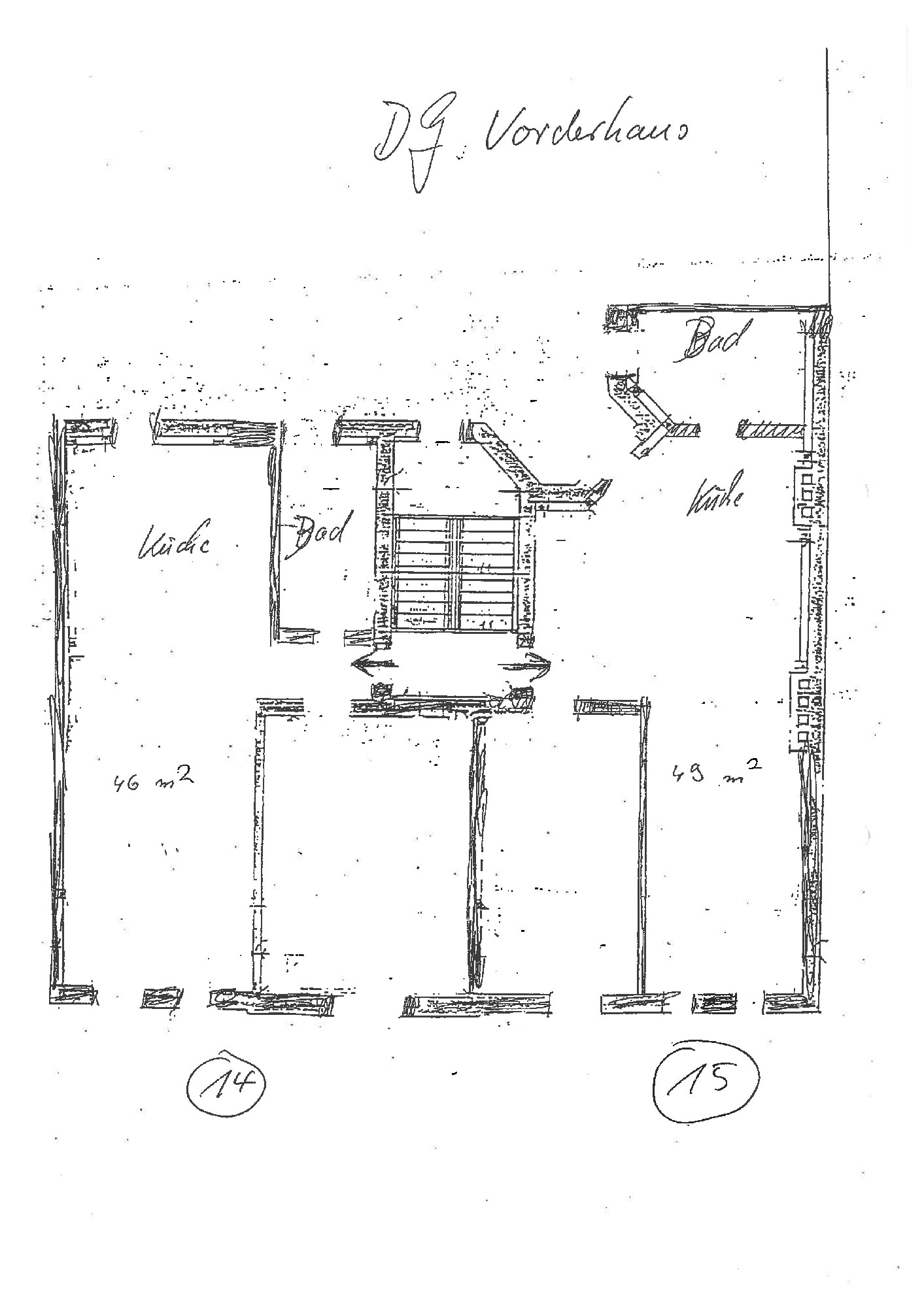Grundrisse Vorderhaus DG