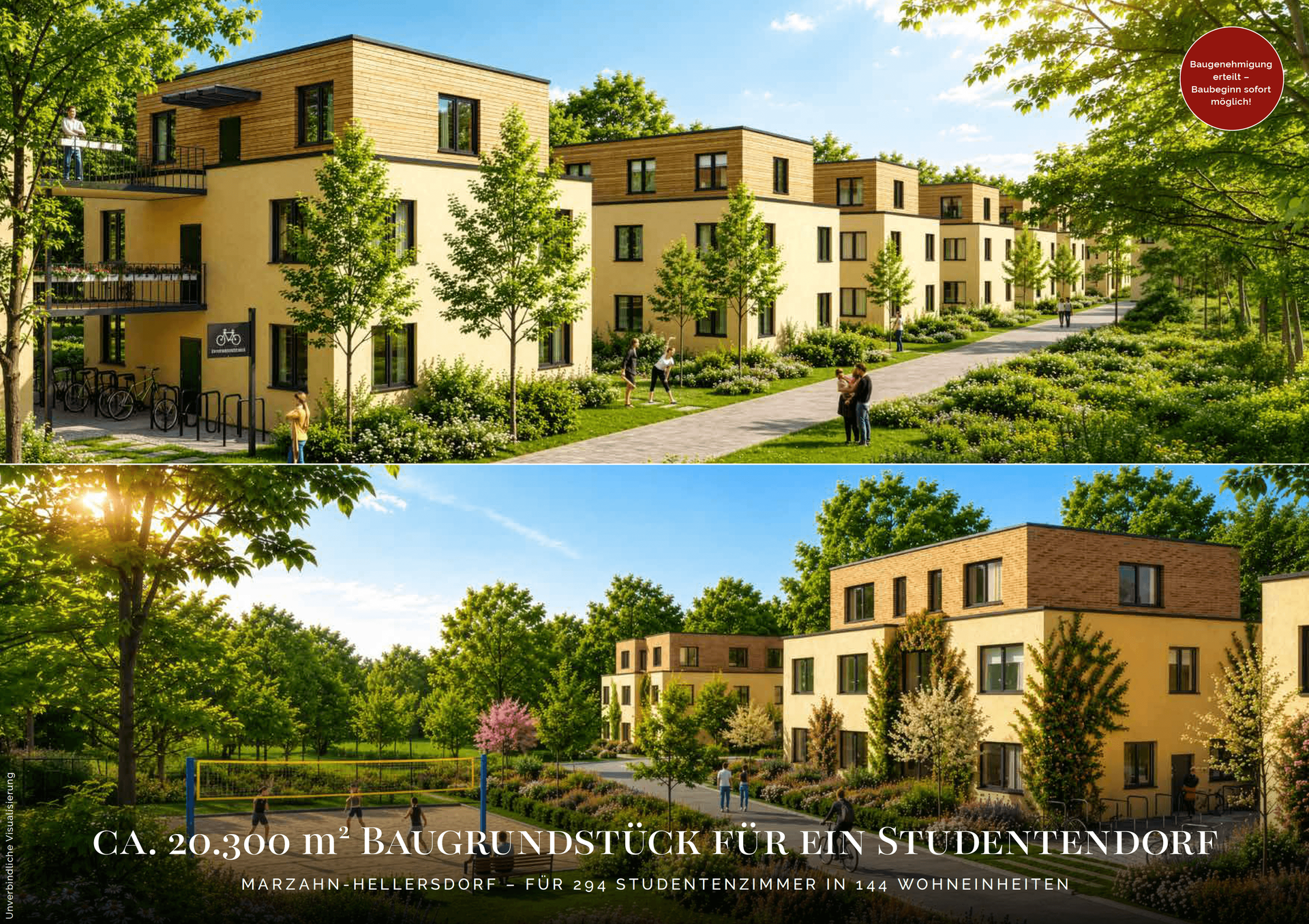 Studentisches Wohnen auf ca. 5.975 m² - Genehmigtes Wohnprojekt mit 294 Studentenapartments - Bild 2