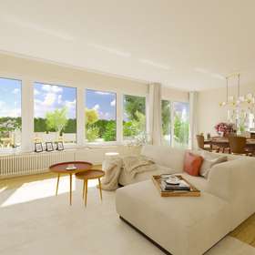 Charmantes Einfamilienhaus mit großem Garten und Ausbaupotenzial in Deizisau-Esslingen - Virtuelles Staging - Wohnzimmer 