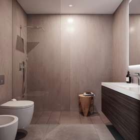 Neubau - Luxuriöses Wohnen in Lissabon - direkt am Tejo - Badezimmer 