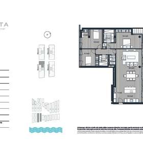 Neubau - Luxuriöses Wohnen in Lissabon - direkt am Tejo - Grundriss Lote 6 T3 Preis ab € 1.120.000,-