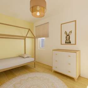 Ideal für die kleine Familie - Helle und großzügige Drei-Zimmerwohnung mit Terrasse - Kinderzimmer - Virtuelles Staging