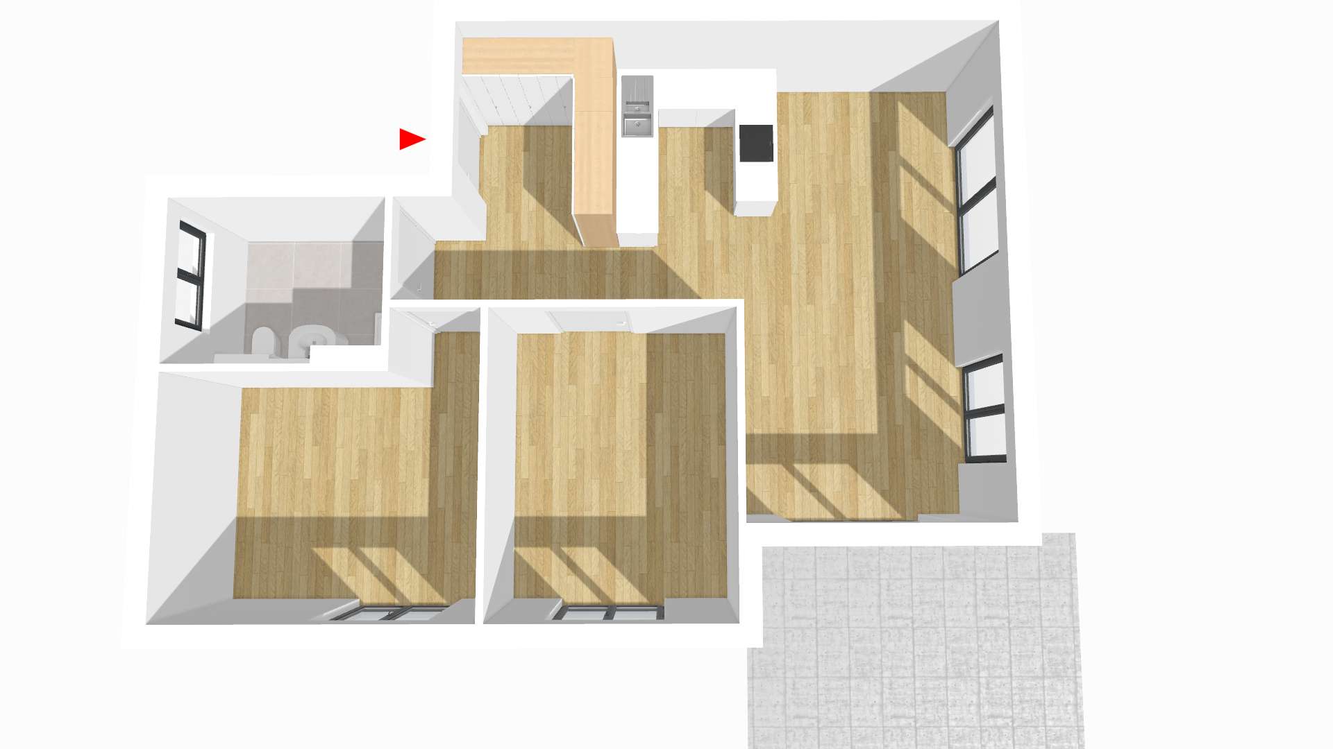 Grundriss: Ihre Gartenwohnung - 3 Zimmer ETW mit Terrasse in Hülben