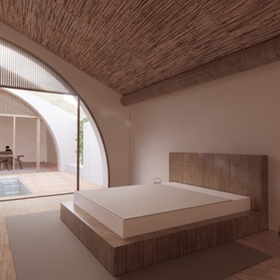 Sie suchen das Besondere? Serpa Altstadt: Grundstück mit projektiertem und genehmigten Bauvorhaben - Virtuelles Staging - Schlafzimmer  in Serpa