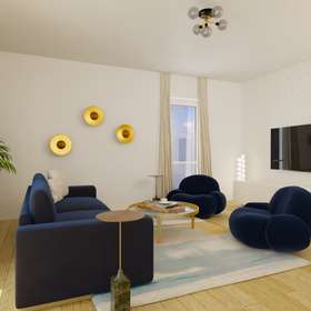 3-Zimmer-Wohnung · Renningen · 88 m² · 550.625 € kaufen - Wohnzimmer EG (virtuelles Staging)