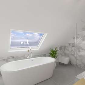 3-Zimmer-Wohnung · Renningen · 88 m² · 550.625 € kaufen - Badezimmer DG (virtuelles Staging)