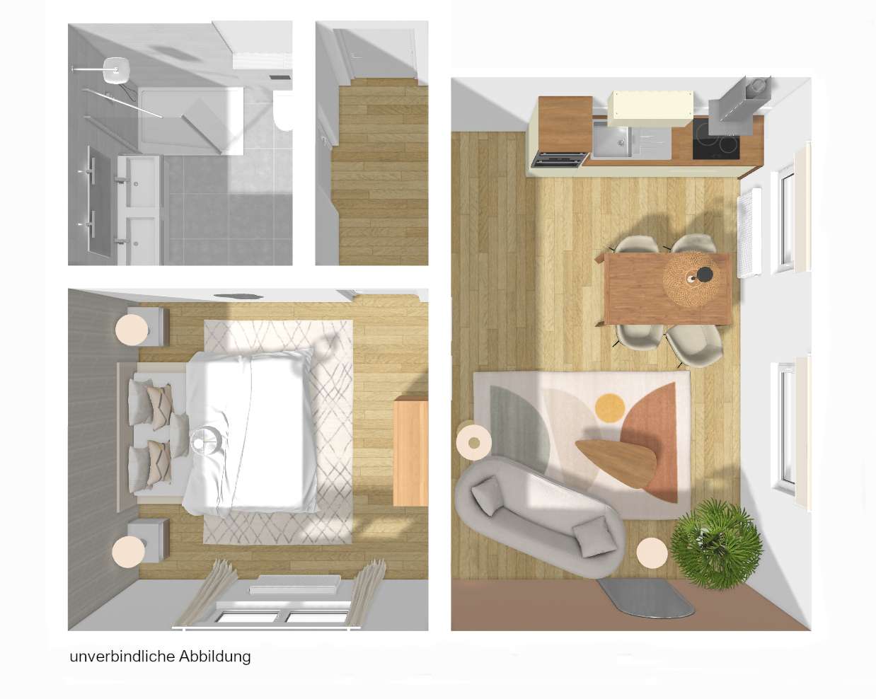 Grundriss: Ideal für Single oder Pendler: Helle Souterrain-Wohnung mit Gartennutzung in Böblingen-Dagersheim in Böblingen