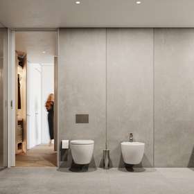 Neubau - Luxuriöses Wohnen in Lissabon - direkt am Tejo - Großes Badezimmer