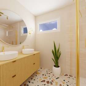 3-Zimmer-Wohnung · Deizisau · 108 m² · 548.000 € kaufen - Virtuelles Staging - Badezimmer 