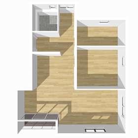 Lichtdurchflutete Drei-Zimmerwohnung mit Süd-Loggia - Grundriss 
