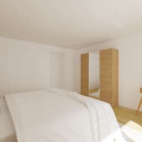 Lichtdurchflutete Drei-Zimmerwohnung mit Süd-Loggia - Schlafzimmer - Virtuelles Staging