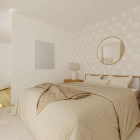 Wohnen auf zwei Ebenen: Komfortable und lichtdurflutete Maisonettewohnung in Renningen - Schlafzimmer - Virtuelles Staging