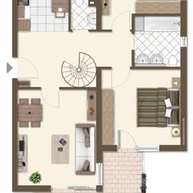 Attraktive 4-Zimmerwohnung mit großem Balkon und Garten in einer bevorzugten Lage von Holzgerlingen - Grundriss Erdgeschoss 