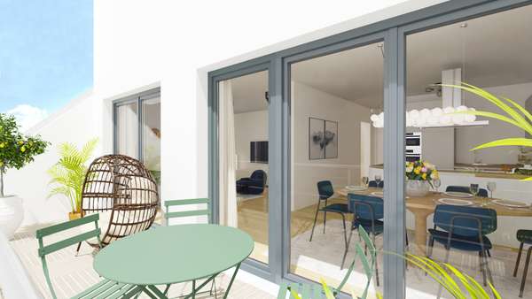Außenansicht: Lichtdurchflutete Drei-Zimmerwohnung mit Süd-Loggia in Renningen, 3 Zimmer, 88 m²