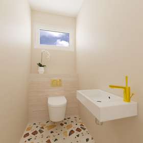 Charmantes Einfamilienhaus mit großem Garten und Ausbaupotenzial in Deizisau-Esslingen - Virtuelles Staging - WC