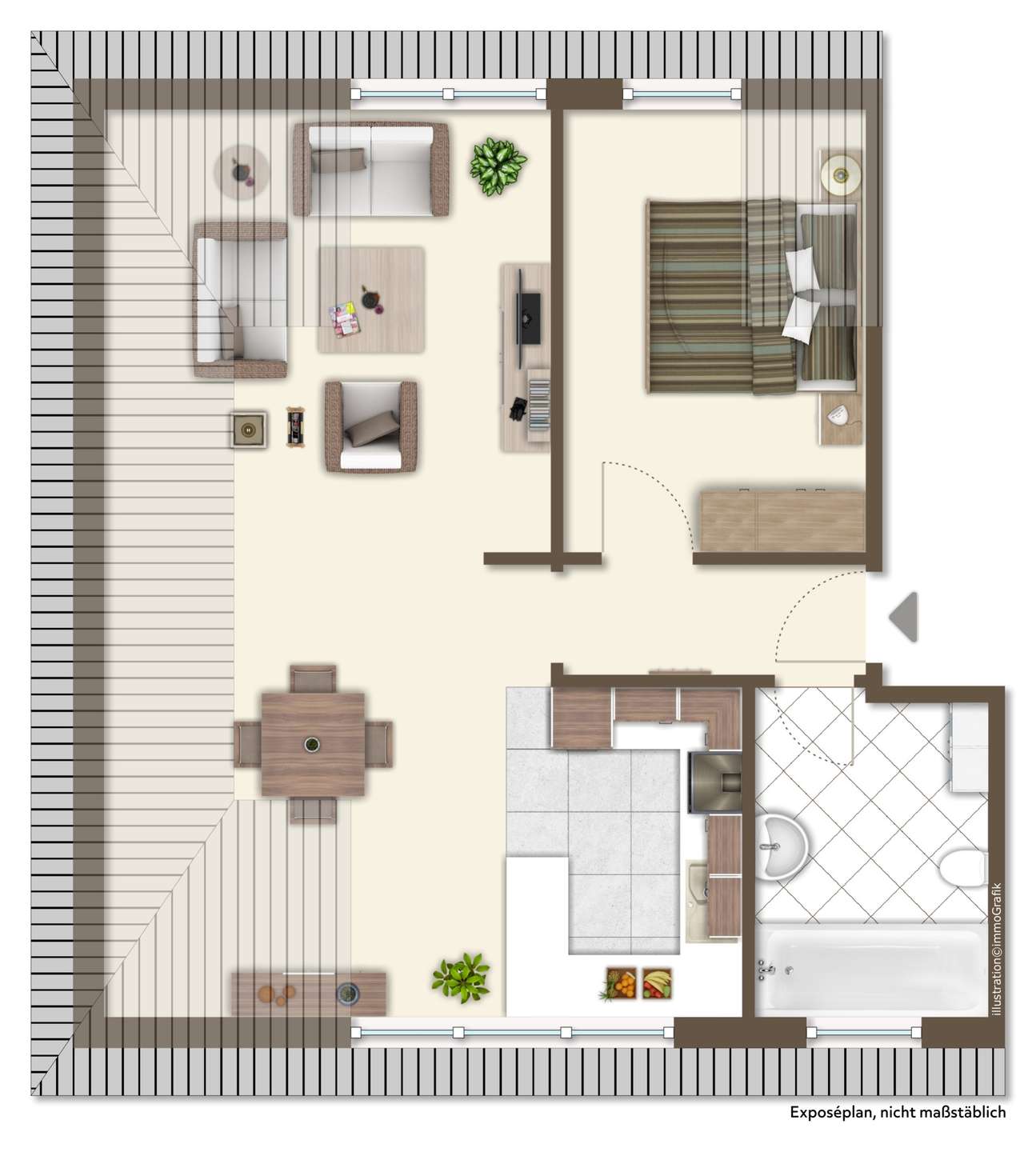 Grundriss: 2.5-Zimmer-Wohnung · Leonberg · 63 m² · 241.000 € kaufen in Leonberg