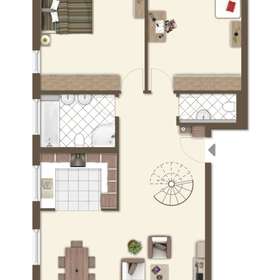 Lichtdurchflutete 5-Zimmer Galeriewohnung mit Süd-West Dachterrasse in Böblingen-Diezenhalde - Grundriss 1.Obergeschoss 