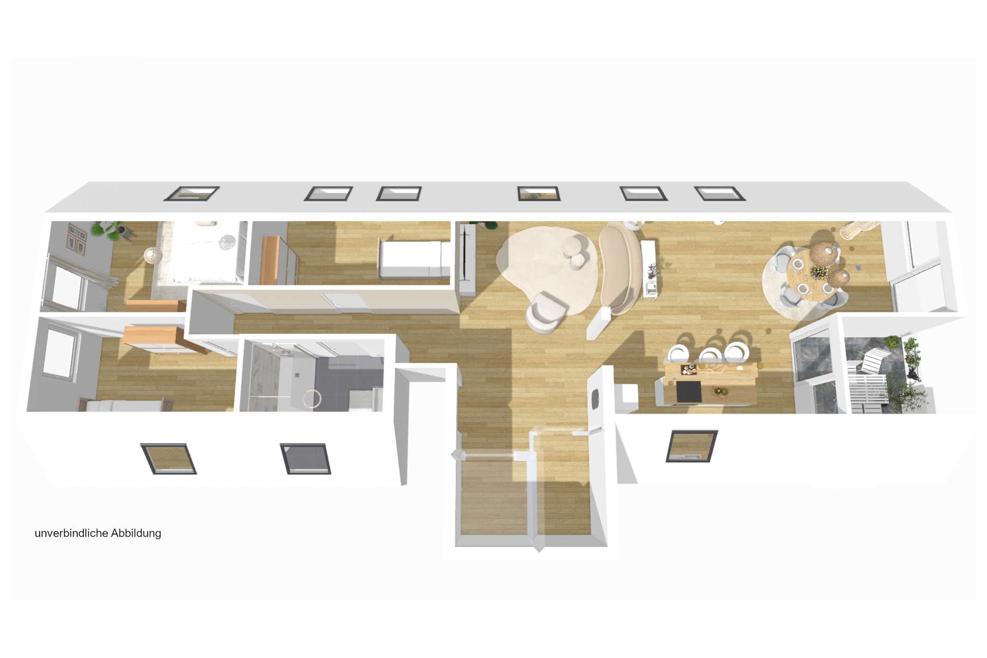 Grundriss 1: Moderne und helle 4-Zimmerwohnung im Penthouse-Stil in Sindelfingen