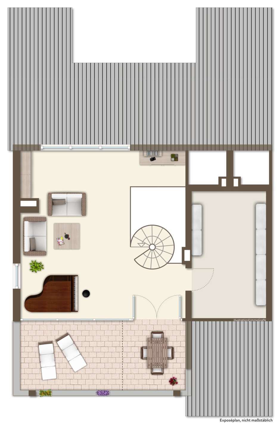 Grundriss 2: Lichtdurchflutete 5-Zimmer Galeriewohnung mit Süd-West Dachterrasse in Böblingen-Diezenhalde in Böblingen