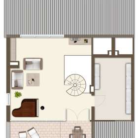 Lichtdurchflutete 5-Zimmer Galeriewohnung mit Süd-West Dachterrasse in Böblingen-Diezenhalde - Grundriss 2.Obergeschoss