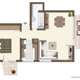 2-Zimmer-Wohnung · Stuttgart · 54 m² · 235.000 € kaufen - Grundriss