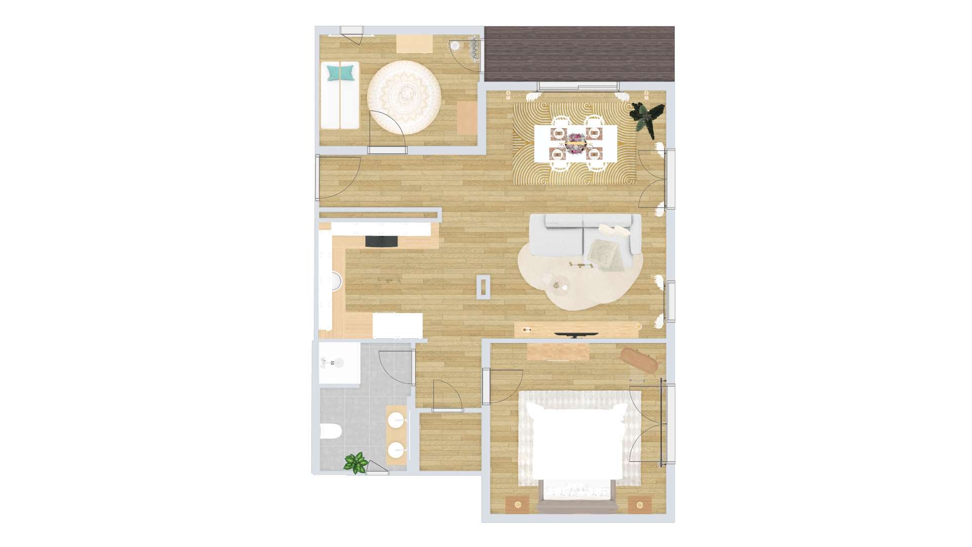Grundriss 2: 3-Zimmer-Wohnung · Renningen · 88 m² · 550.625 € kaufen in Renningen