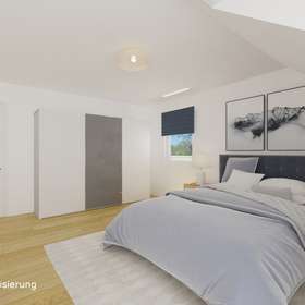 Lichtdurchflutete 5-Zimmer Galeriewohnung mit Süd-West Dachterrasse in Böblingen-Diezenhalde - Virtuelles Staging Elternzimmer 