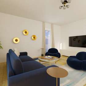 Wohnen auf zwei Ebenen: Komfortable und lichtdurflutete Maisonettewohnung in Renningen - Wohnzimmer - Virtuelles Staging