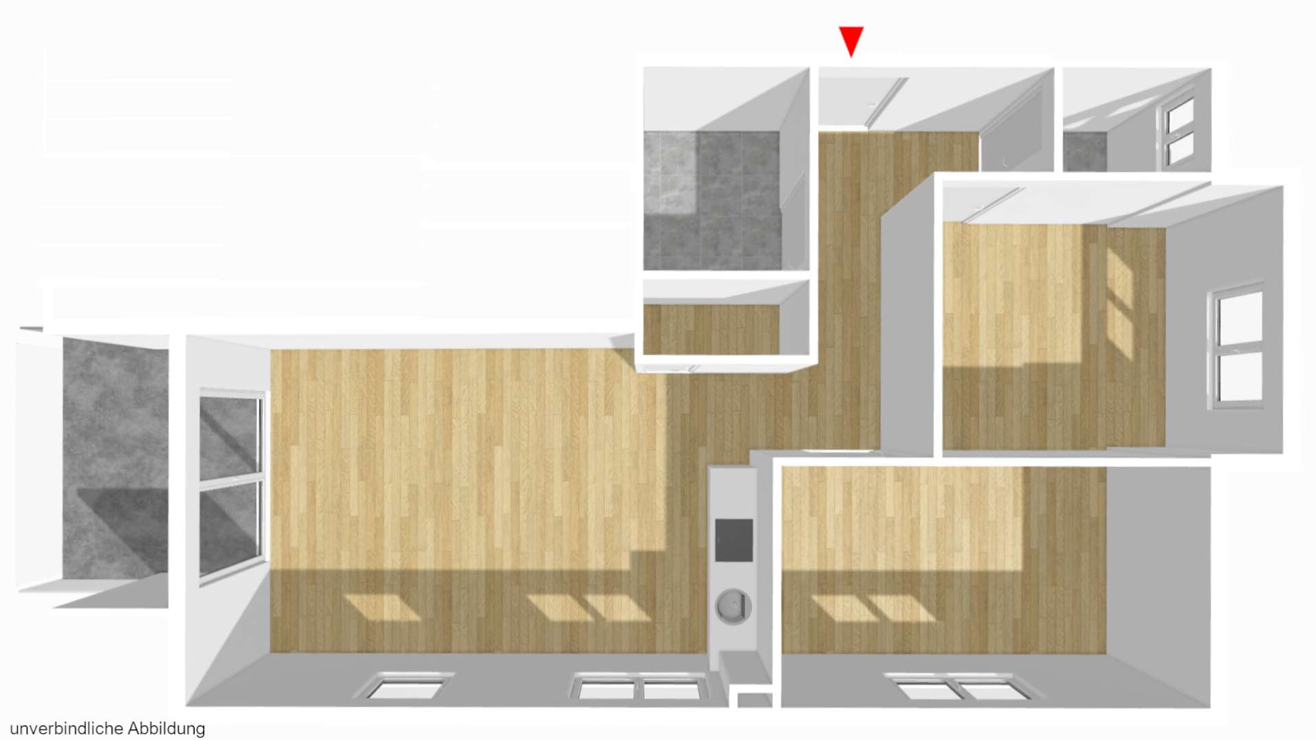 Grundriss: Moderne und helle 3-Zimmerwohnung - Für alle die ein Kinderzimmer oder Homeoffice brauchen in Sindelfingen