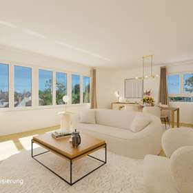 Lichtdurchflutete 5-Zimmer Galeriewohnung mit Süd-West Dachterrasse in Böblingen-Diezenhalde - Wohnzimmer - Virtuelles Staging