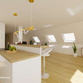 Moderne und helle 4-Zimmerwohnung im Penthouse-Stil - Küchenbereich