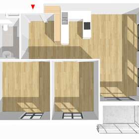 Lichtdurchflutete Drei-Zimmerwohnung mit Süd-Ostbalkon - Grundriss