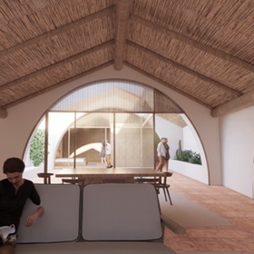 Sie suchen das Besondere? Serpa Altstadt: Grundstück mit projektiertem und genehmigten Bauvorhaben - Virtuelles Staging - Wohnbereich