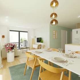 Helle Drei-Zimmerwohnung mit Terrasse - Wohnbereich