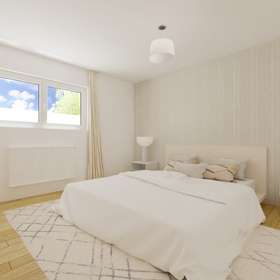 Ideal für Single oder Pendler: Helle Souterrain-Wohnung mit Gartennutzung in Böblingen-Dagersheim - Virtuelles Staging - Schlafzimmer 1