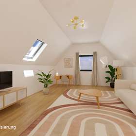 Wohnen auf zwei Ebenen: 3-Zimmerwohnung mit Studio und Süd-Westbalkon - Studio