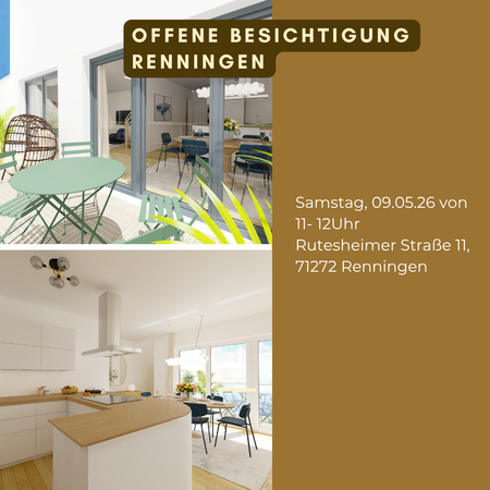 Außenansicht: Ideal für die kleine Familie - Helle und großzügige Drei-Zimmerwohnung mit Terrasse in Renningen, 3 Zimmer, 83 m²