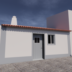 Sie suchen das Besondere? Serpa Altstadt: Grundstück mit projektiertem und genehmigten Bauvorhaben - Haupteingang - Virtuell