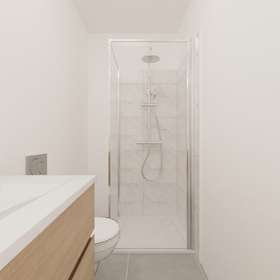 Wohnen in zentraler Wohnlage von Stuttgart-Sommerrain: 1-Zimmer-Appartement mit sonnigem Balkon! - Bad - Virtuelles Staging