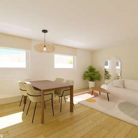 Ideal für Single oder Pendler: Helle Souterrain-Wohnung mit Gartennutzung in Böblingen-Dagersheim - Virtuelles Staging - Wohnzimmer 1