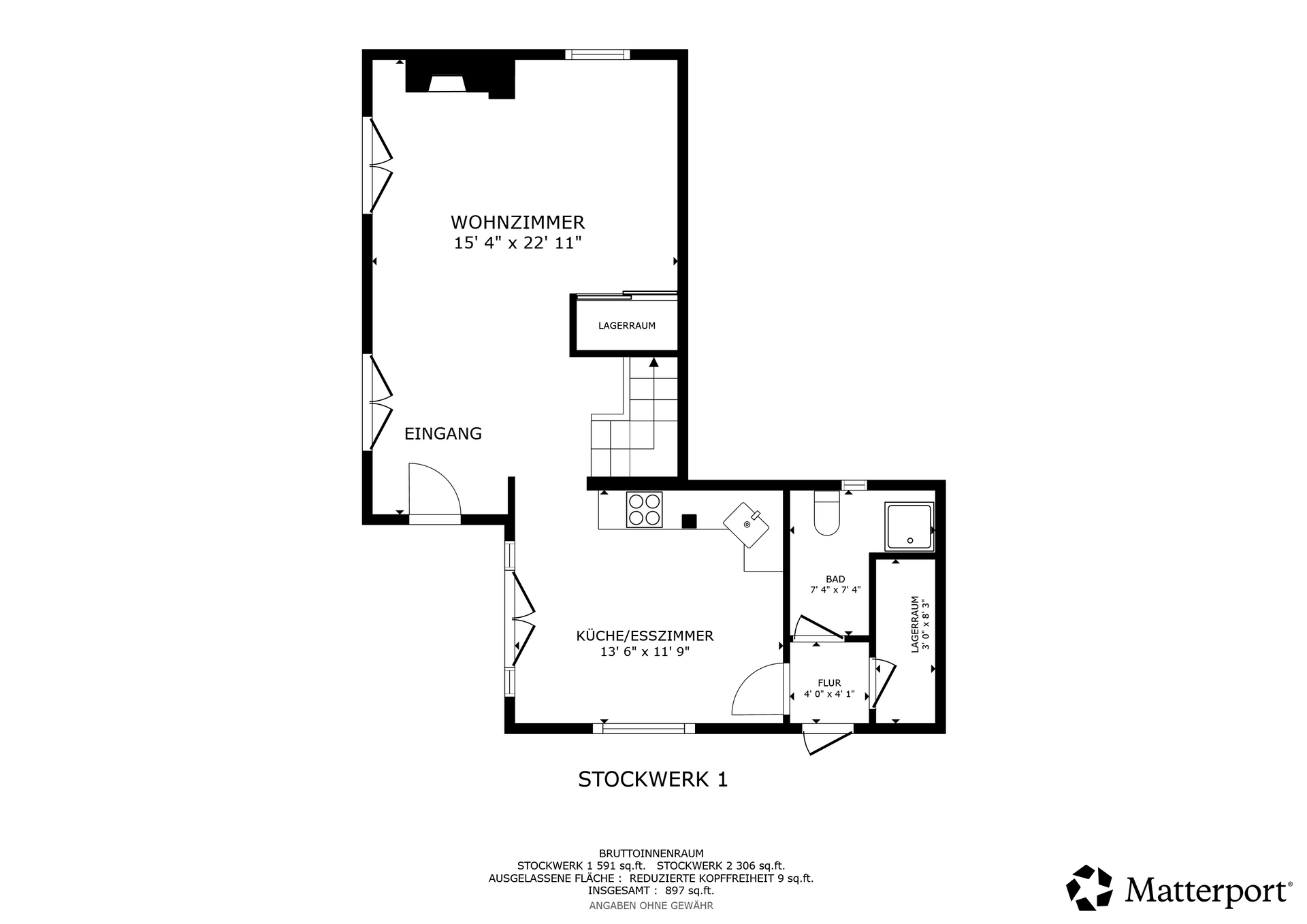 Grundriss Erdgeschoss Ferienhaus
