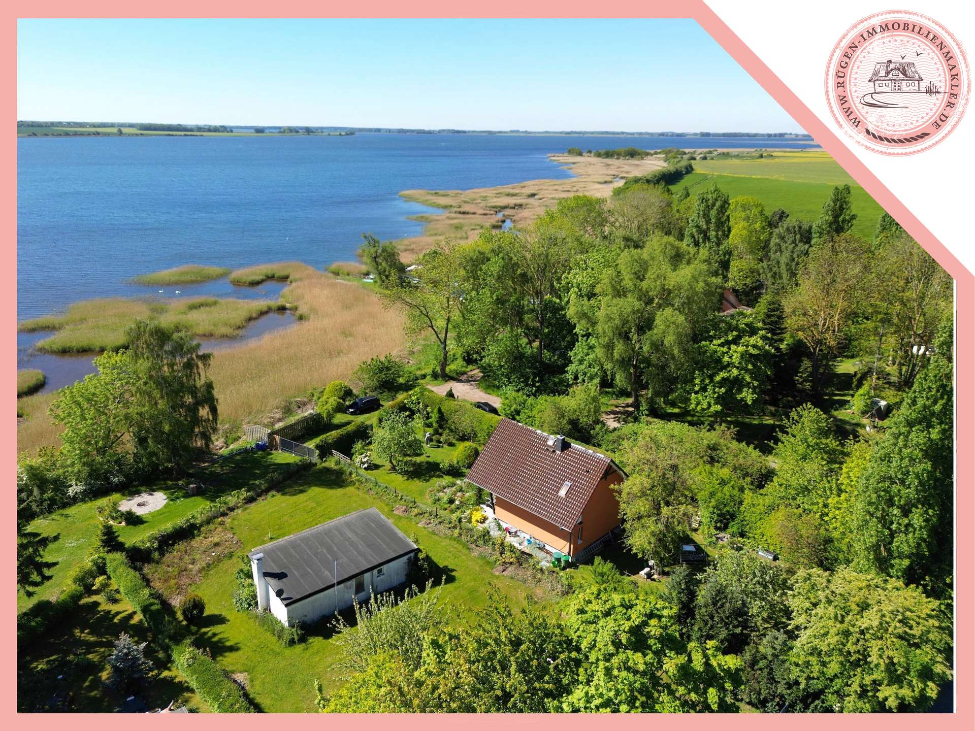 Ihr Rückzugsort am Wasser – Idyllisches Ferienhaus mit Blick auf den Großen Jasmunder Bodden