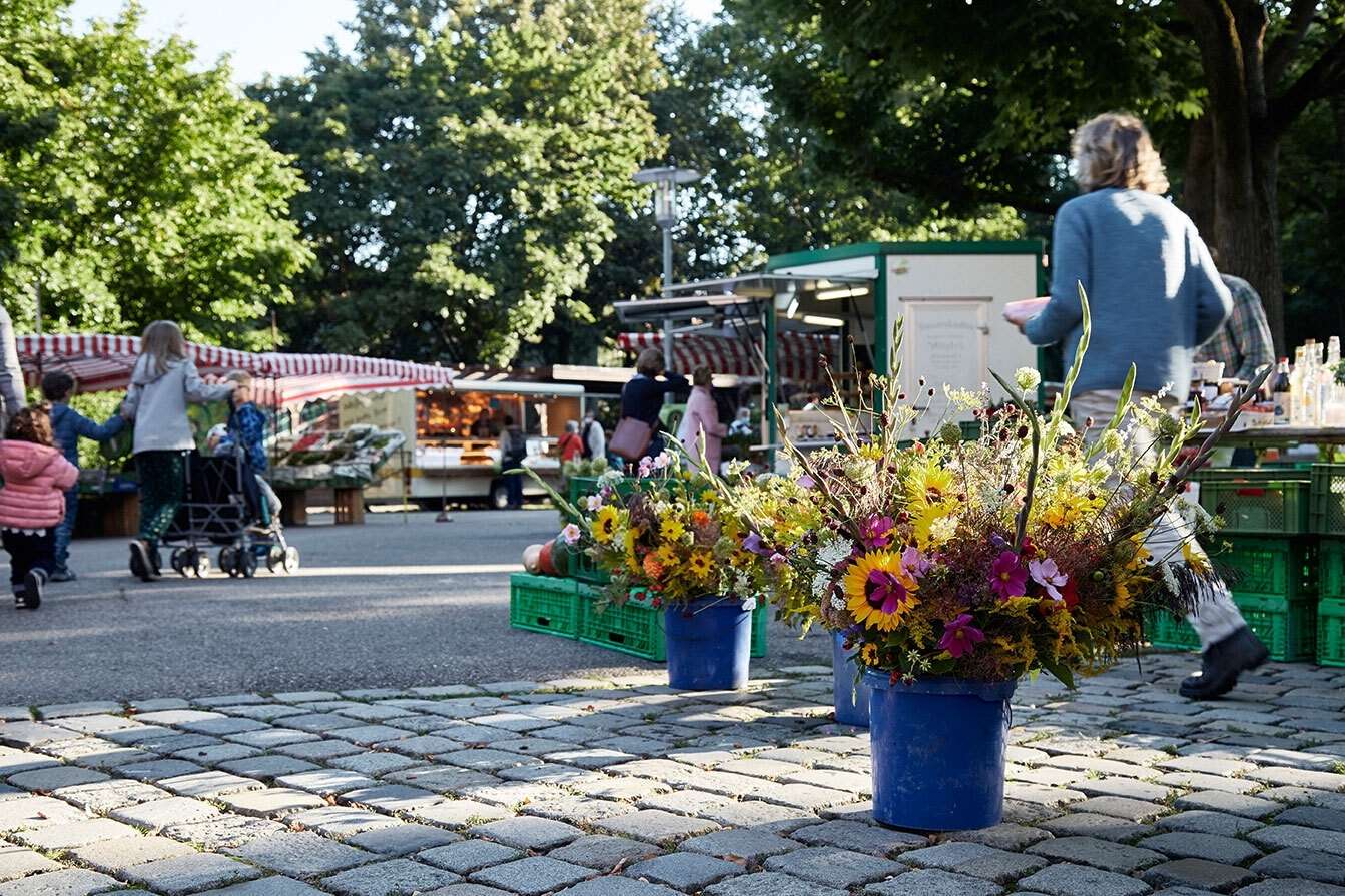 am Wochenende auf den Markt? 