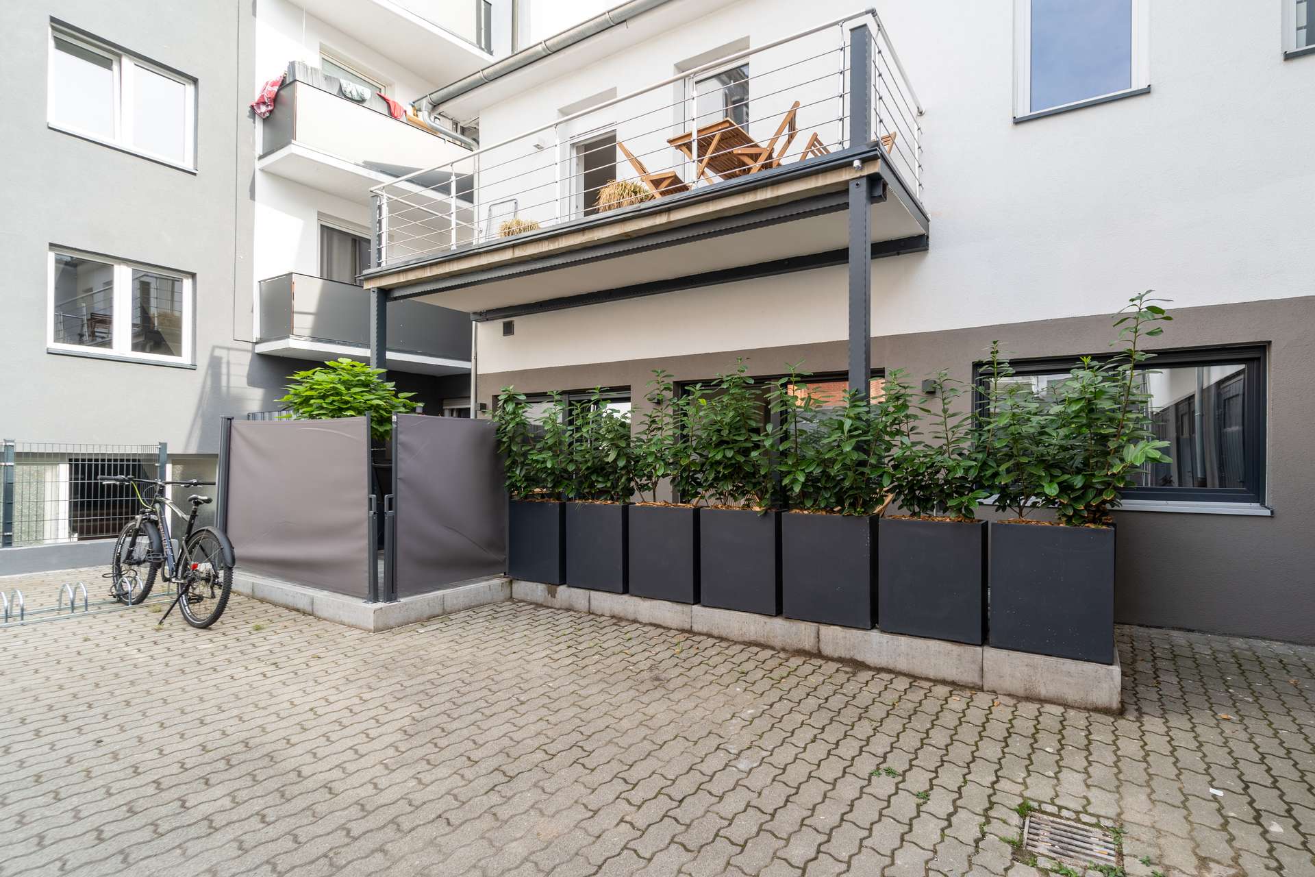abgetrennte Terrasse für maximale Privatsphäre