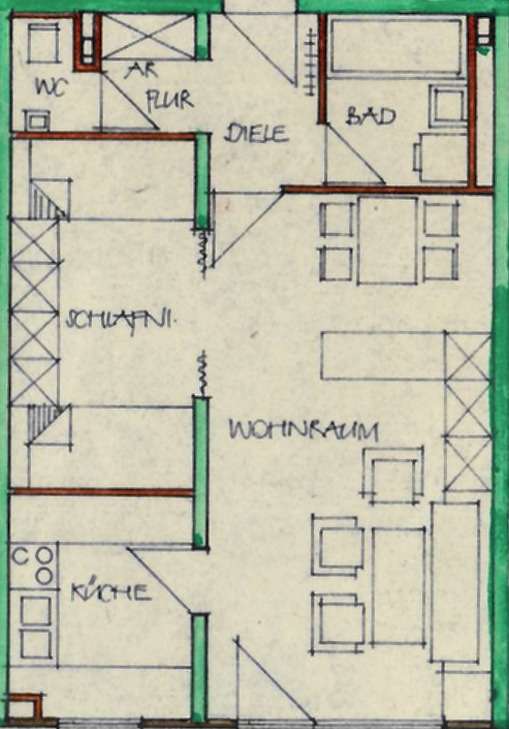 gut aufgeteilter Grundriss