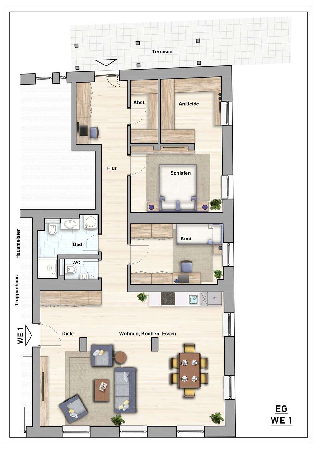 einzigartiger Grundriss