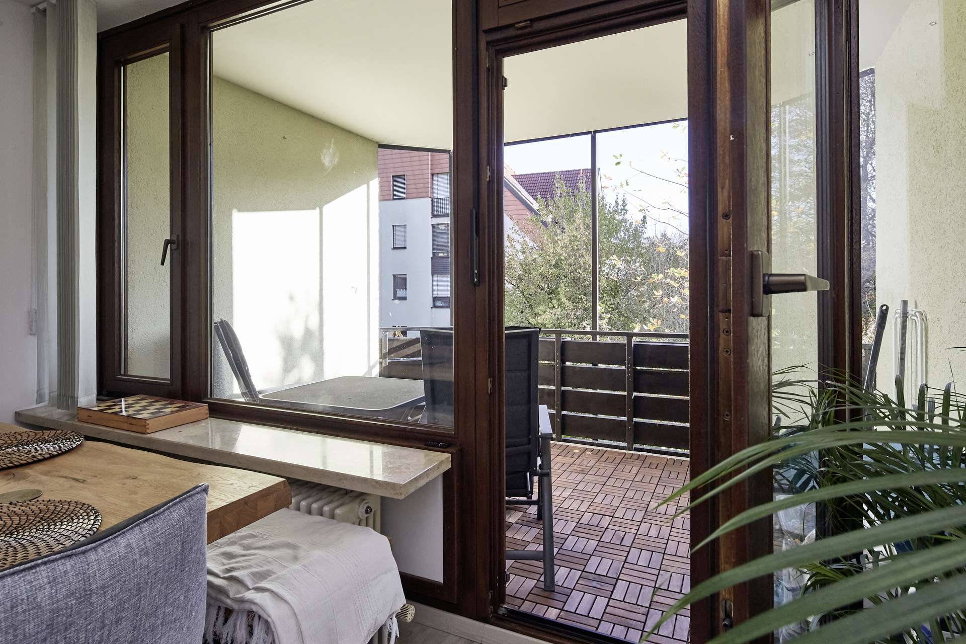 großzügiger Balkon Richtung Süden 
