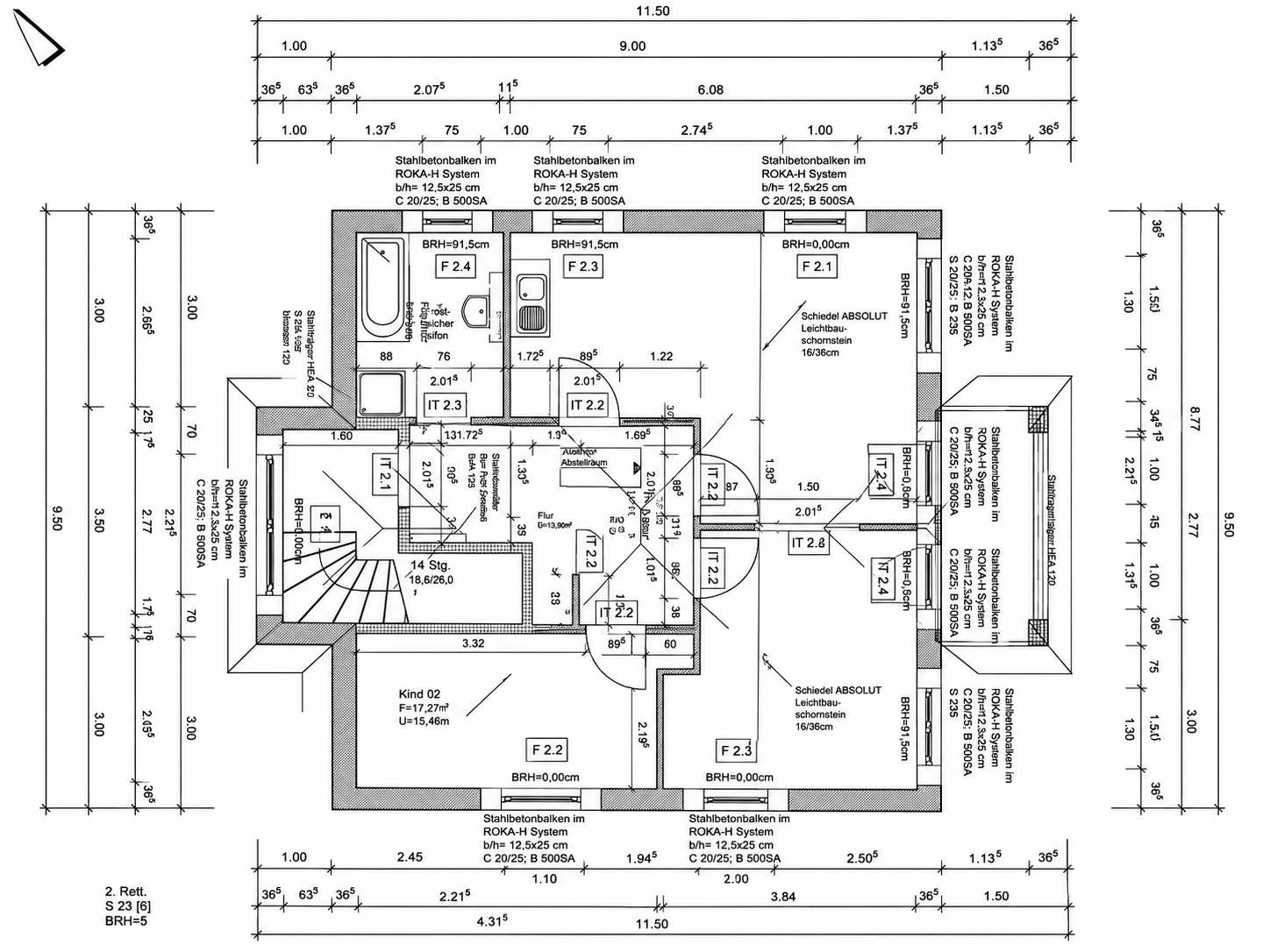 Grundriss Haus 2 – Dachgeschoss