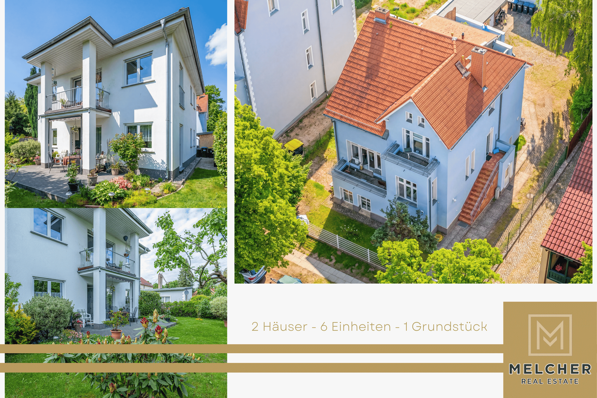 2 Häuser · 1 Grundstück · 6 Einheiten